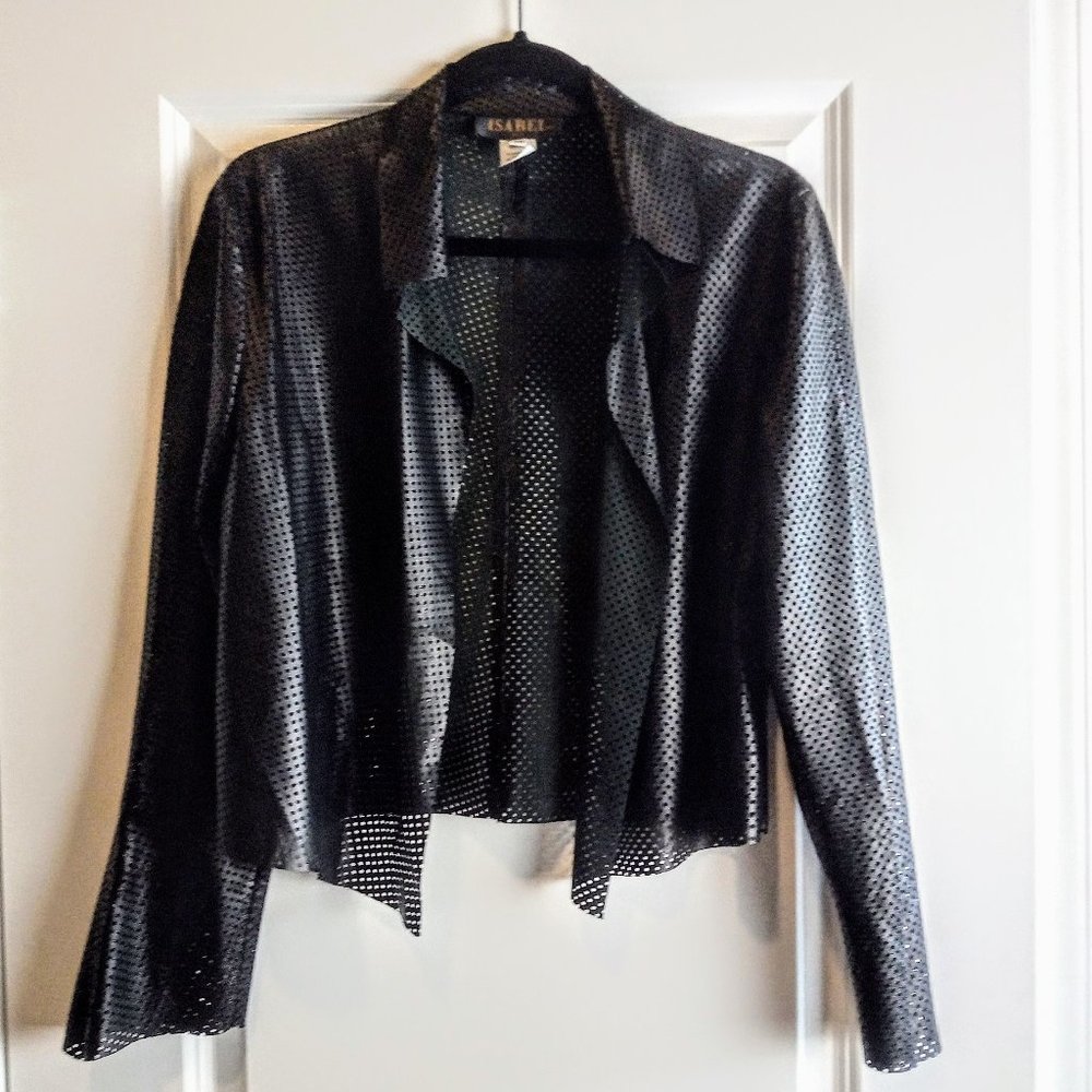 Leather Open Jacket